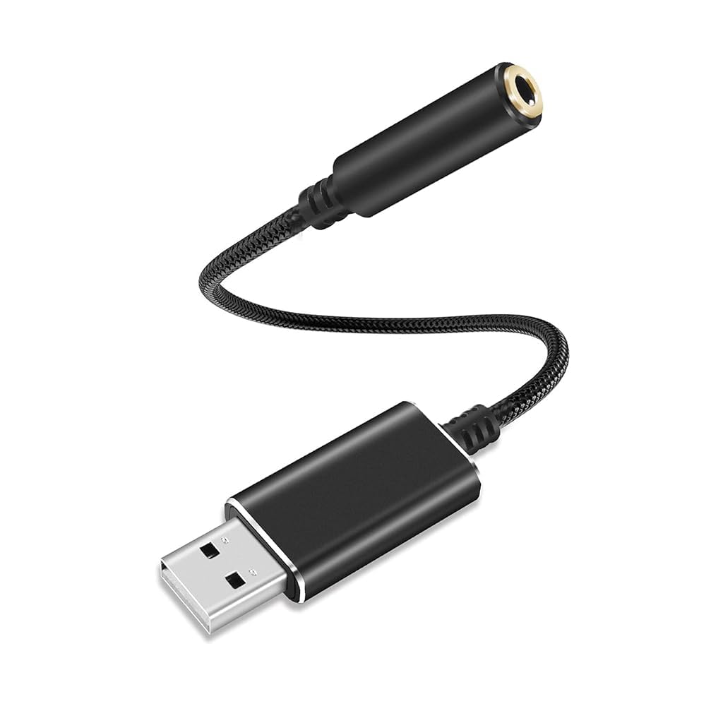 ZORBES USB to 3.5 mm Jack Audio Adapter, USB Sound Card USB to 3.5mm Jack USB Audio Adapter USB to Aux Converter USB External Stereo Sound Adapter Converter for Laptop, PS4, Headset, Microphone, Laptop, PC ZORBES USB to 3.5 mm Jack Audio Adapter, USB Sound Card USB to 3.5mm Jack USB Audio Adapter USB to Aux Converter USB External Stereo Sound Adapter Converter for Laptop, PS4, Headset, Microphone, Laptop, PC